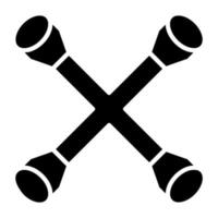 Cross Wrench Icon Style vector