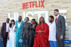 LOS ANGELES  JUN 1  Jaleel White Maria Botto Guest Heidi Gardner Jordan Hull Queen Latifah Adam Sandler Juancho Hernangomez at the Hustle Premiere at the Village Theater on June 1 2022 in Westwood CA photo