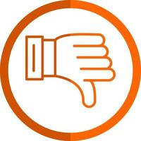 Thumbs Down Vector Icon Design