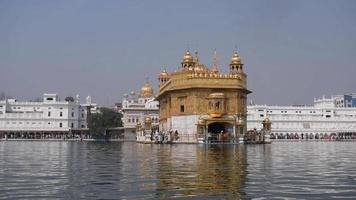 Beautiful view of Golden Temple - Harmandir Sahib in Amritsar, Punjab, India, Famous indian sikh landmark, Golden Temple, the main sanctuary of Sikhs in Amritsar, India video