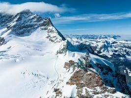 Aerial panorama view of the Sphinx Observatory on Jungfraujoch - Top of Europe photo