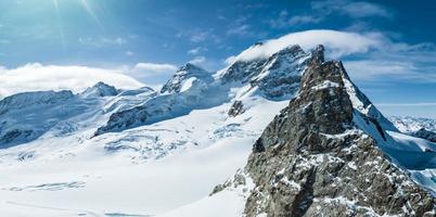 aéreo panorama ver de el esfinge observatorio en jungfraujoch - parte superior de Europa foto