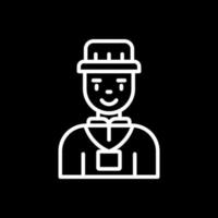 Tour Guide Man Vector Icon Design