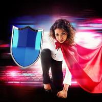 Antivirus with superheroine photo