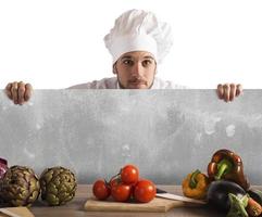 Chef and cooking billboard photo