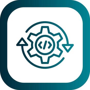 diseño de icono de vector de integración continua