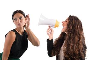 Business announcement with megaphone photo