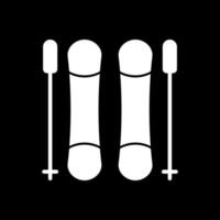 Skiing Vector Icon Design