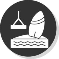 diseño de icono de vector de wakeboard