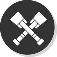 Oars Vector Icon Design