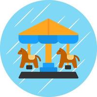 Merry Go Round Vector Icon Design