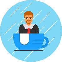 diseño de icono de vector de paseo de taza de té