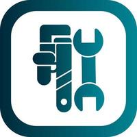 Pipe Wrench Vector Icon Design