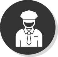 Security Guard Vector Icon Design