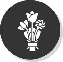 Flower Bouquet Vector Icon Design