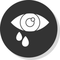 diseño de icono de vector de ojos llorosos