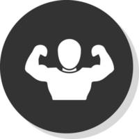 Muscle Man Vector Icon Design