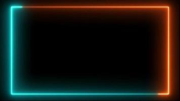 abstract technology neon orange and green line wallpaper background video