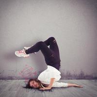 Graceless dancer falling photo