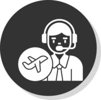 Travel Agent Man Vector Icon Design