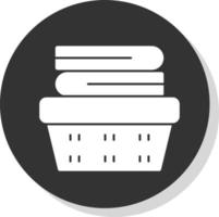 Laundry Basket Vector Icon Design