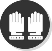 guantes, vector, icono, diseño vector