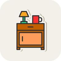 Bedside Table Vector Icon Design