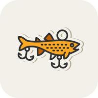 diseño de icono de vector de cebos de pesca