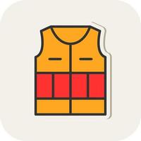 Life Jacket Vector Icon Design