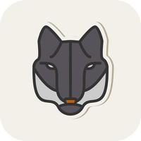 diseño de icono de vector de lobo