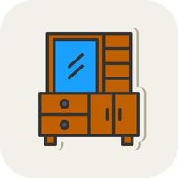 Dressing Table Vector Icon Design