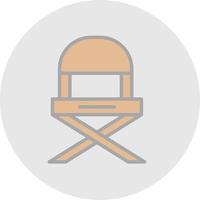 diseño de icono de vector de silla plegable