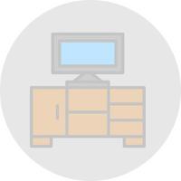 Tv Table Vector Icon Design