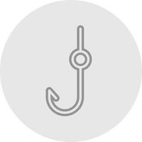 Fishing Hook Vector Icon Design