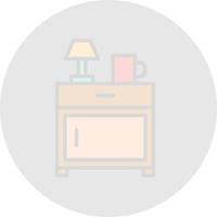 Bedside Table Vector Icon Design