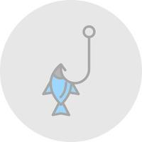 Fishing Hook Vector Icon Design