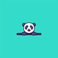 lindo diseño de panda vector