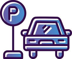 Car Parking Vector Icon Design