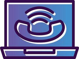 Online Call Vector Icon Design