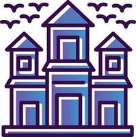 Haunted House Vector Icon Design