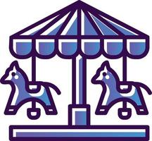 Merry Go Round Vector Icon Design