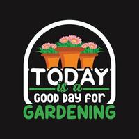 Gardening T-shirt Design vector