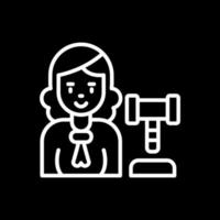 Judge Woman Vector Icon Design