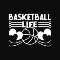 Basketball T-shirt Design vector