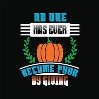 Thanks Giving Day T-shirt Design vector