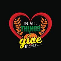 Thanks Giving Day T-shirt Design vector