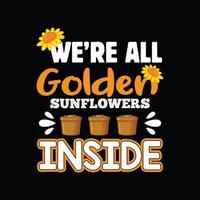 Sunflower T-shirt Design vector