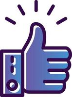 Thumbs Up Vector Icon Design