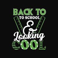 Back To School T-shirt Design vector