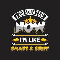 Graduation T-shirt Design vector